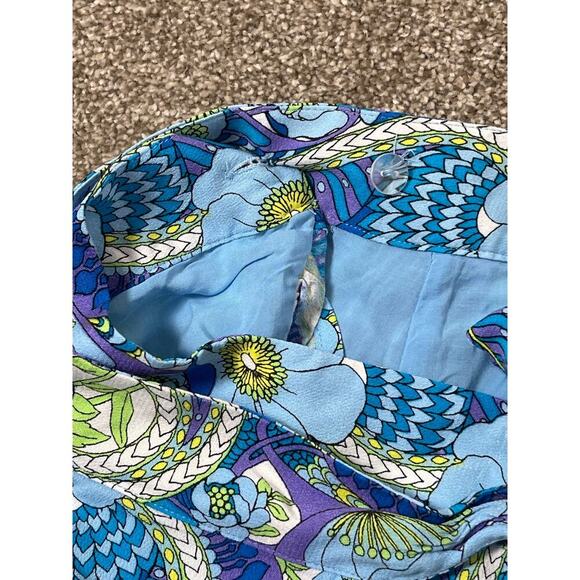 NWT Scoop Women's Paisley Fairy Whimsical Y2K Short Wrap Ruffle Skirt Blue L - Picture 6 of 9